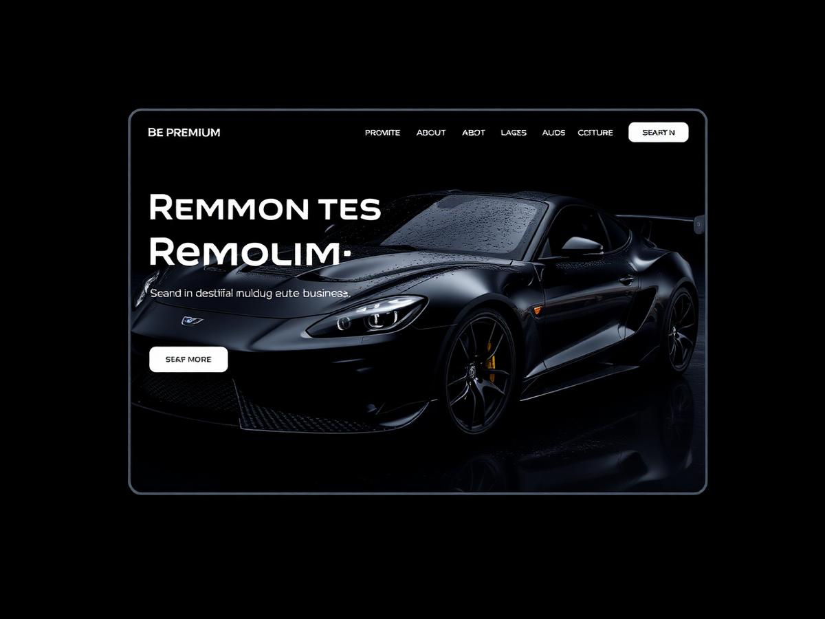 Onyx Auto Detailing website mockup